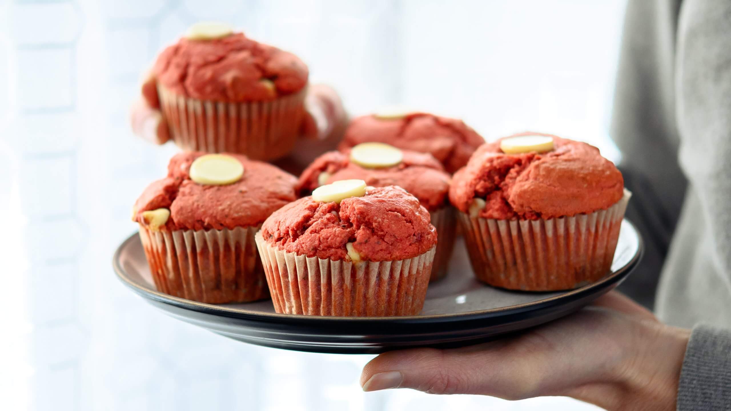 Muffins santé Red Velvet à vanille (sans sucre raffiné ajouté) - Madame Labriski