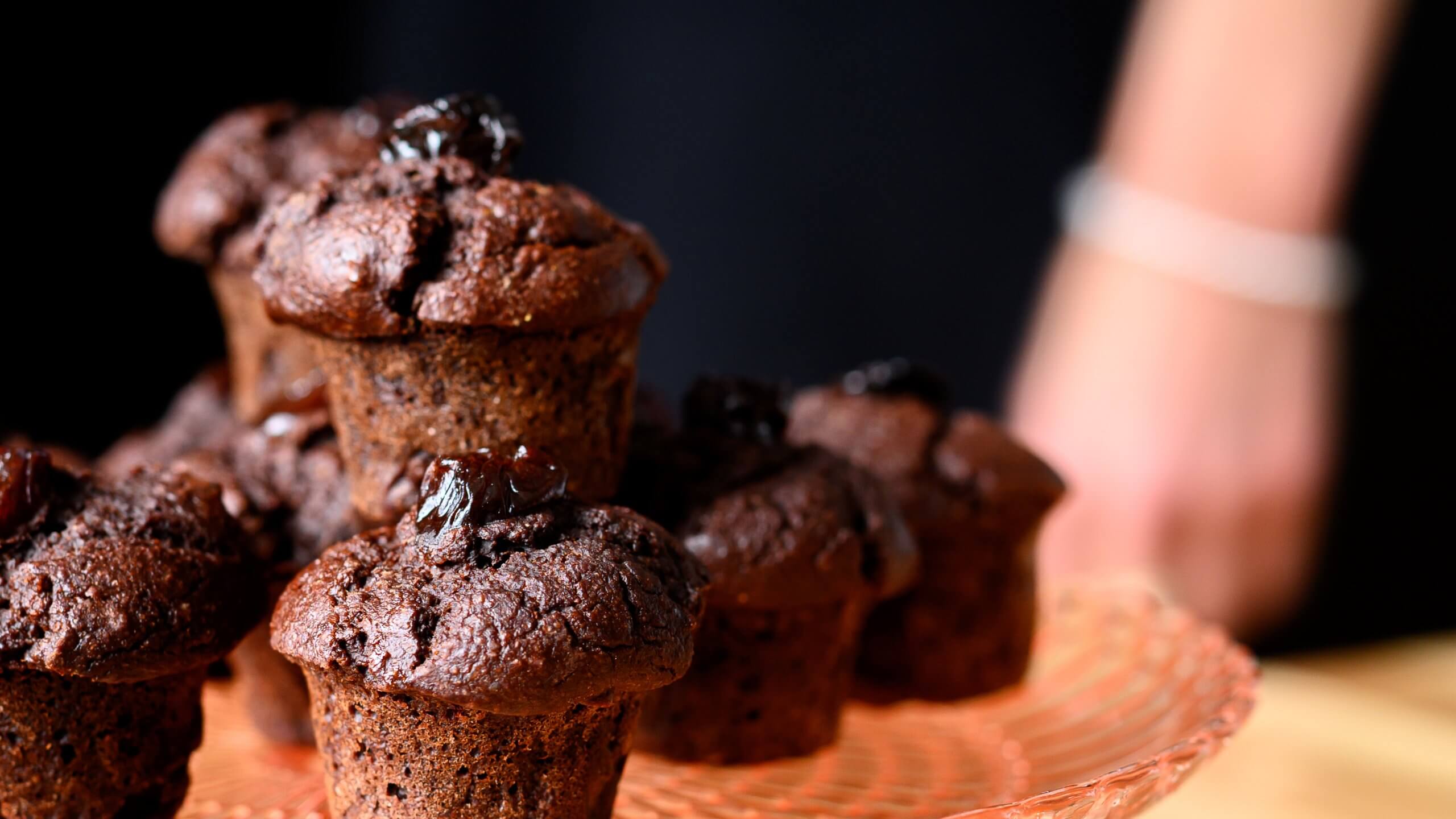 Muffins santé Forêt Noire (sans sucre raffiné ajouté)